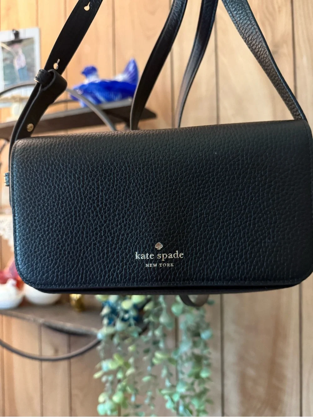 Kate Spade New York Genuine Leather Mini Crossbody Bag Gold Hardware Excellent